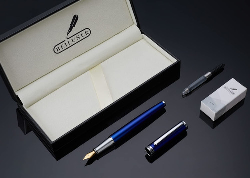 Juego De Pluma Estilográfica De Lujo Con Cartuchos