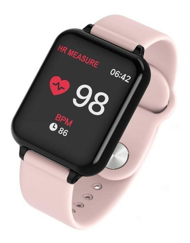 Relógio Rosa Feminino Smartwatch Android Ios Bluetooth Touch