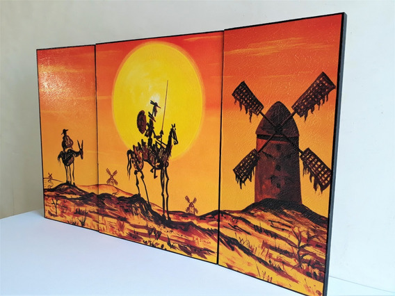 Don Quijote al óleo sobre canvas | Don quijote dibujo, Arte de paredes  pintadas, Pinturas