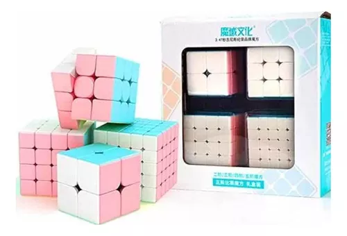 Cubo Mágico 3x3x3 Moyu MFJS Meilong Macaron Tons Pastéis