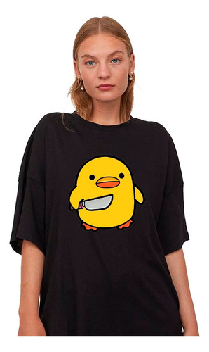 Remera Unisex Patito Cuchillo Meme Personalizada Algodón