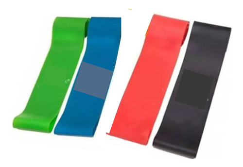 Kit De 4 Bandas Ligas De Resistencia Piernas Ejercicio Yoga Color Colores