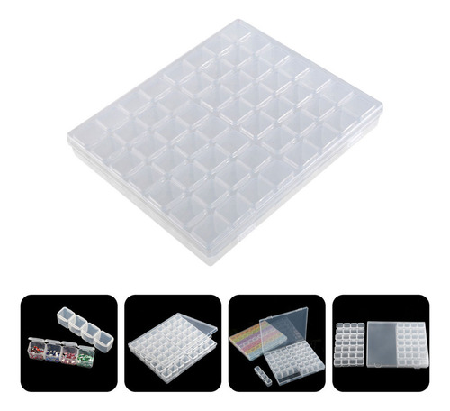 S Caja Para Guardar Uñas, Cuentas De Plástico, 56 Rejillas