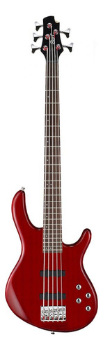 Capa Cort Action Bass V Plus de 5 cordas Red Bass + — além de acabamento corporal brilhante e orientação à mão direita