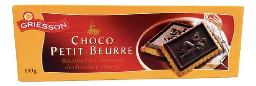 Biscoito Choco Petit Beurre Chocolate Amargo Griesson 150g