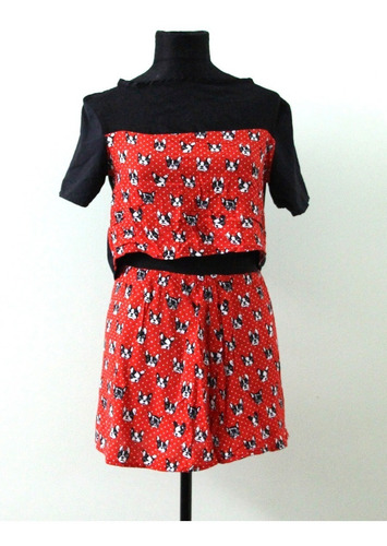 Conjunto Remera - Pollera Perritos Original - Envios
