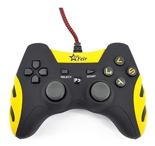 Controle joystick Feir FR-218A amarelo