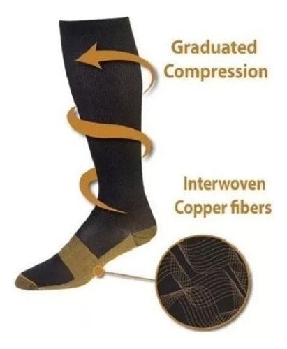 Calcetines Varicoso Medias De Compresión 20-30mmhg 3 Pares