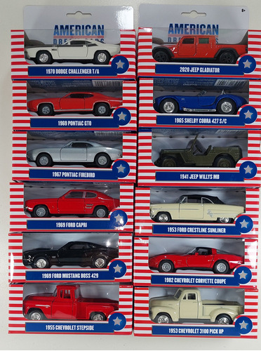 Lote Coleccion Completa  American Dream Cars 12 Vehiculos