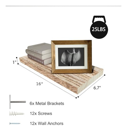 Estantes De Pared Madera Maciza Almacenamiento Dormitorio Sa