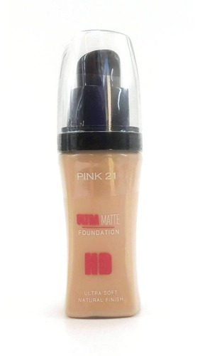 Maquillaje Base Cremosa Matte Hd Foundation Pink 21 Unidad