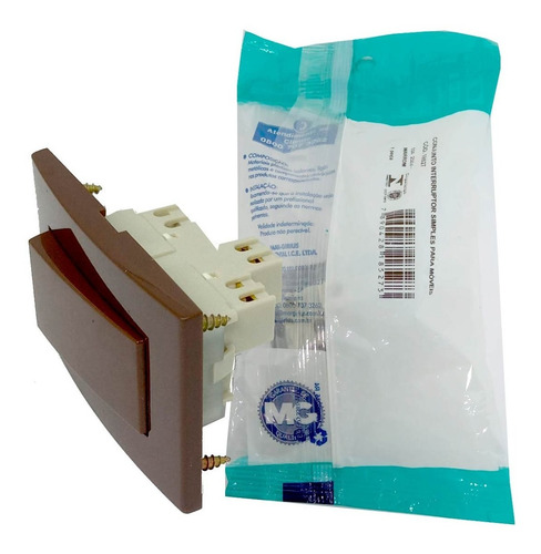 Imagem 5 de 5 de Interruptor Emb. Madeira Móv. Painéis Sleek Margirius Marrom