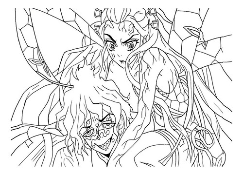 Livro Para Colorir Kimetsu No Yaiba 90 Folhas