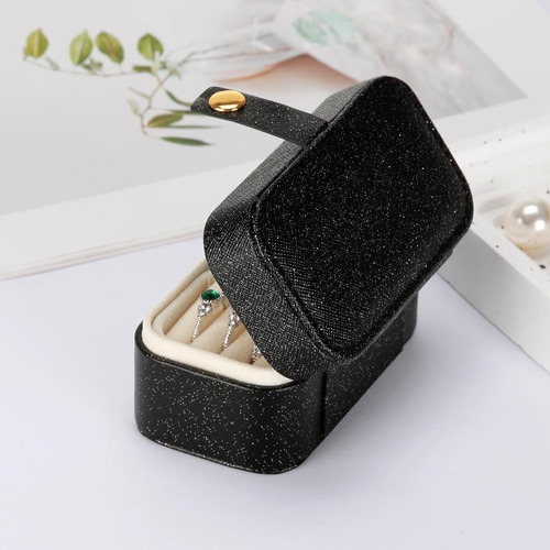 Alhajero Y Organizador De Joyas, Joyero Mini De Viaje Negro
