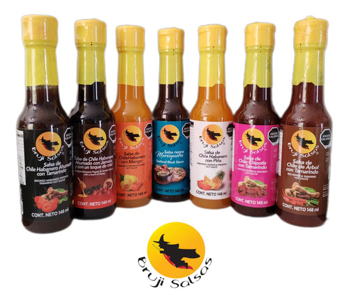 Salsa Picante Bruji Salsas sin gluten en pet 210 g pack x 7