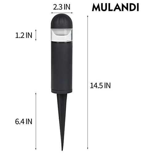 Lámpara Led Mulandi Para Senderos Con Forma De Bolardo, 2 W,