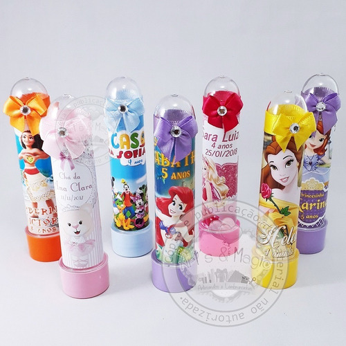 Imagem 1 de 3 de 30 Tubetes 13 Cm Personalizados Para Festas Infantil