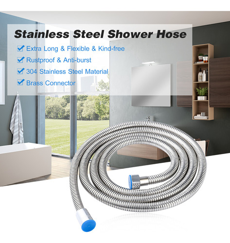 // Manguera De Ducha De Acero Inoxidable De 3 M Para Baño