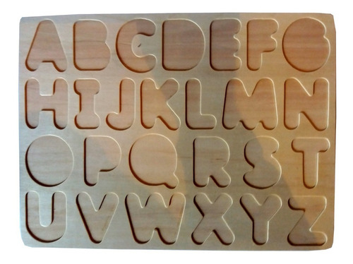 Encaste Letras Didáctico Madera Abecedario Completo Colores