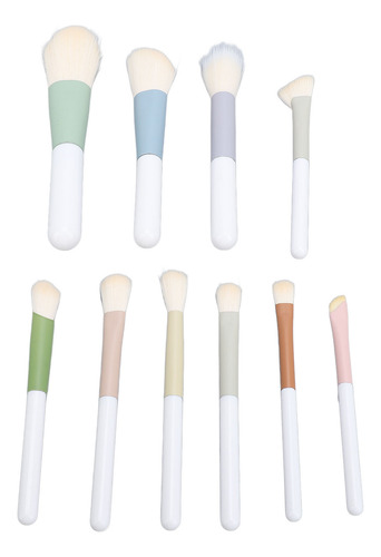 Juego De Brochas De Maquillaje De Viaje, 10 Piezas, Suaves,