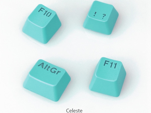 Imagen 1 de 9 de Kit 108 Teclas Keycaps Nisuta Nskbgz108 Celeste Sw Cherry *