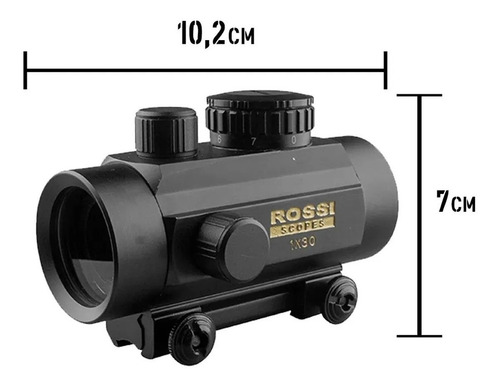 Mira Holográfica Rossi 1x30 Red Dot Trilho 11mm Profissional