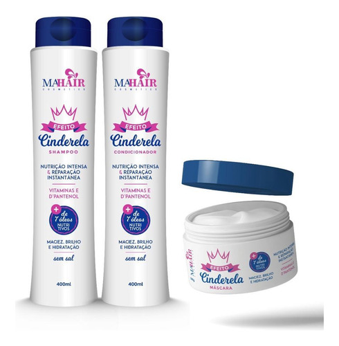 10 Kit Capilar Mahair Com Shampoo + Condicionador + Máscara