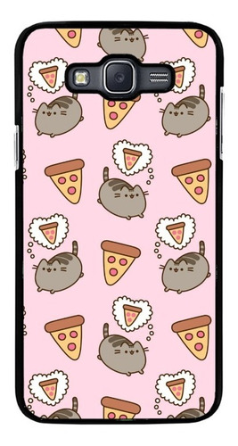 Funda Protector Rudo Para Samsung Galaxy Pizza Gatos Tapiz