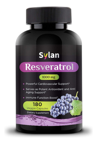 Resveratrol 1000 Mg Potente 180 Capsulas