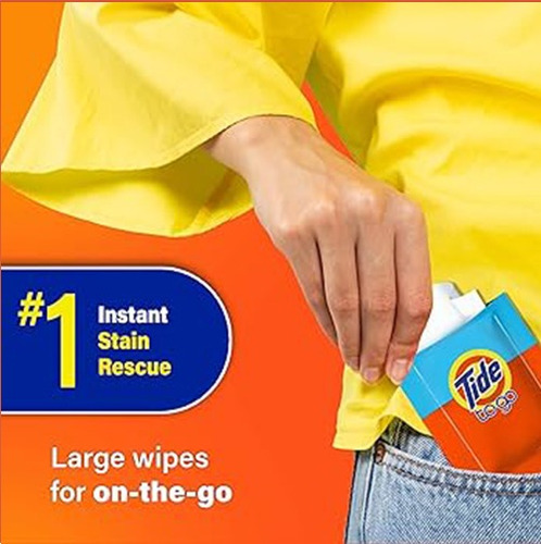 Tide To Go Wipes Toallitas Removedoras De Manchas Ropa 6pc