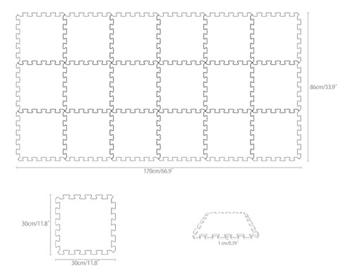 Yostrong® 18 Azulejos Entrelazados Puzzle Espuma Baby Play M