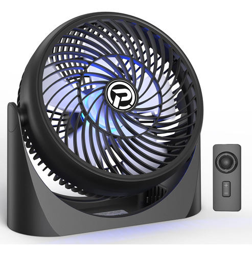 Ventilador De Escritorio 8 Pulgadas + Rgb Negro