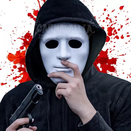 Mascara Jabbawockeez Disfraz Halloween Blanco La Purga Miedo