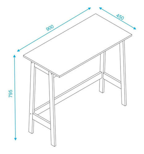 Mesa De Computador Bpi 107 - Brv Móveis Cor Marrom