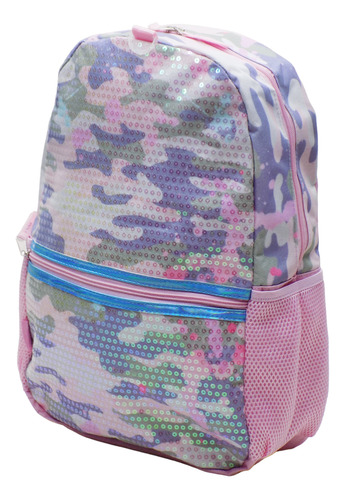 Mochila Escolar Costas Rosa Paetê Love Up4you