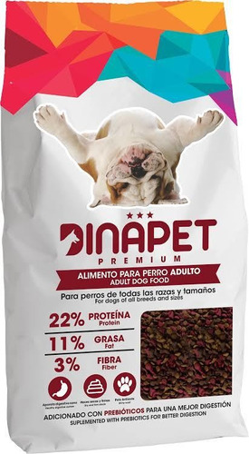 Dinapet Alimento Perro Adulto 22% Proteína 20kg 