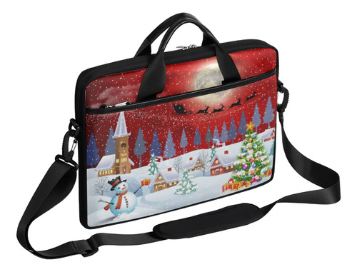 Bolsa Ordenador Portatil Diseño Muñeco Nieve Arbol Navidad