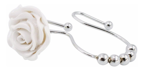 Ganchos Para Cortina De Ducha 12 Anillos Doble Deslizamiento