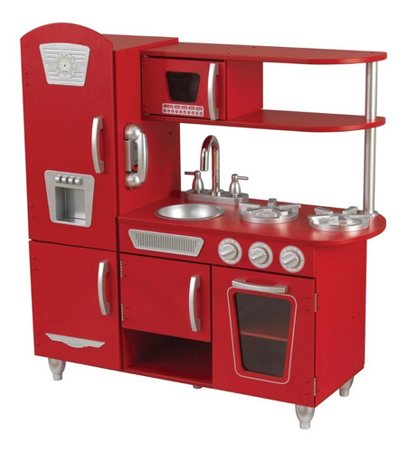 Cocinita Kidkraft Roja  Completisima Para La Nena De La Casa