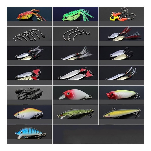 . Kit Com 141 Iscas Artificiais + Stojo