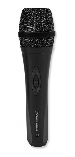 Microfono Dinamico Pro Bass Pro Mic 500 Karaoke Negro 3 Cts