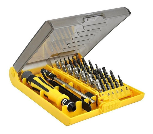 Kit De Destornilladores Presicion 45 Piezas Torx Hexagonal