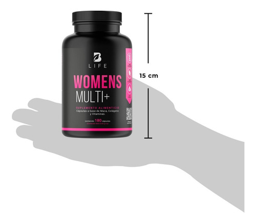 Imagen 7 de 7 de Multivitaminico De Mujer 180 Cápsulas Vitaminas Mujer B Life