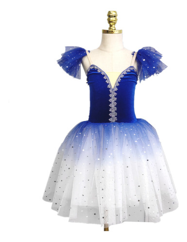 Vestido De Baile De Terciopelo Con Falda Tutú De Ballet Para Niños Little Swan