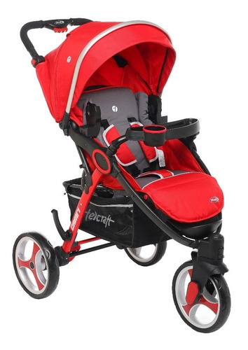 Imagen 2 de 4 de Cochecito de 3 ruedas Felcraft Travel system Camri TS5009 rojo con chasis color negro