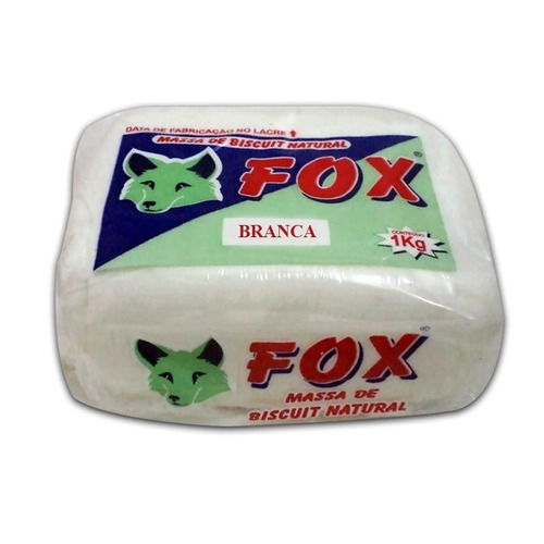 Cx Massa De Biscuit Fox Branca 1kg / 10 Unidades