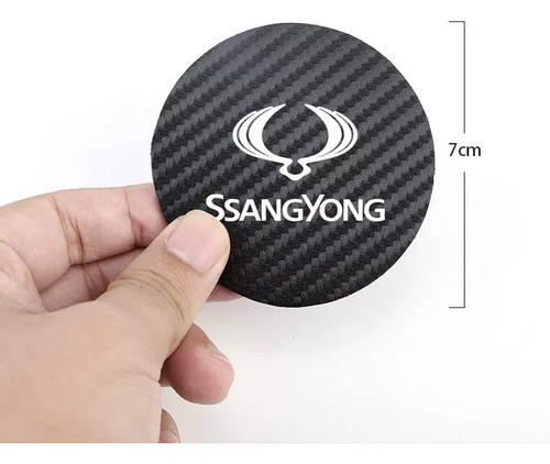 Posavasos Ssangyong 2 Unidades ( Goma) - Automóvil