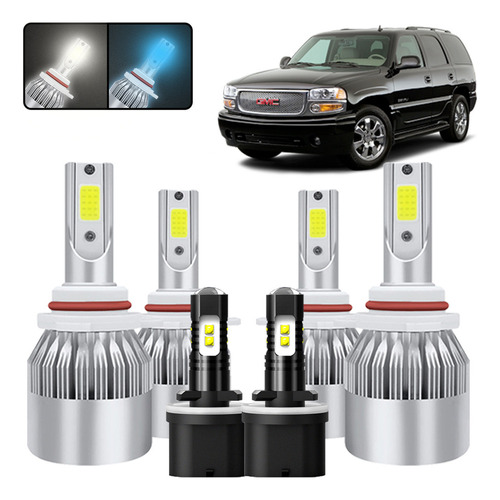 Kit De Focos Led 9005 9006 880 Para Gmc Yukon Xl 2000-2006