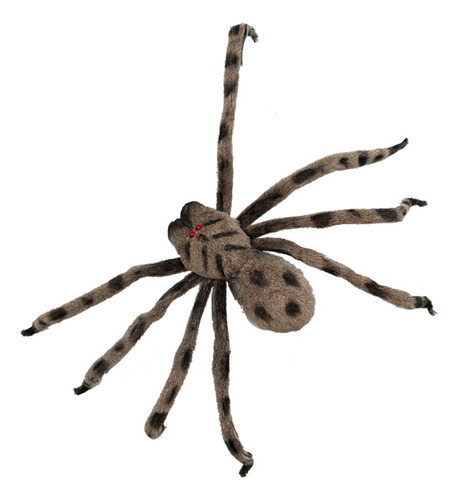 Araña Grande Atigrada 74 Cm Halloween Deco Cotillon Marron