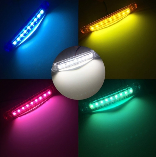 Imagen 3 de 5 de Pack X4 Luz Led Fija Indicadora Lateral Señalizador 12v-24v